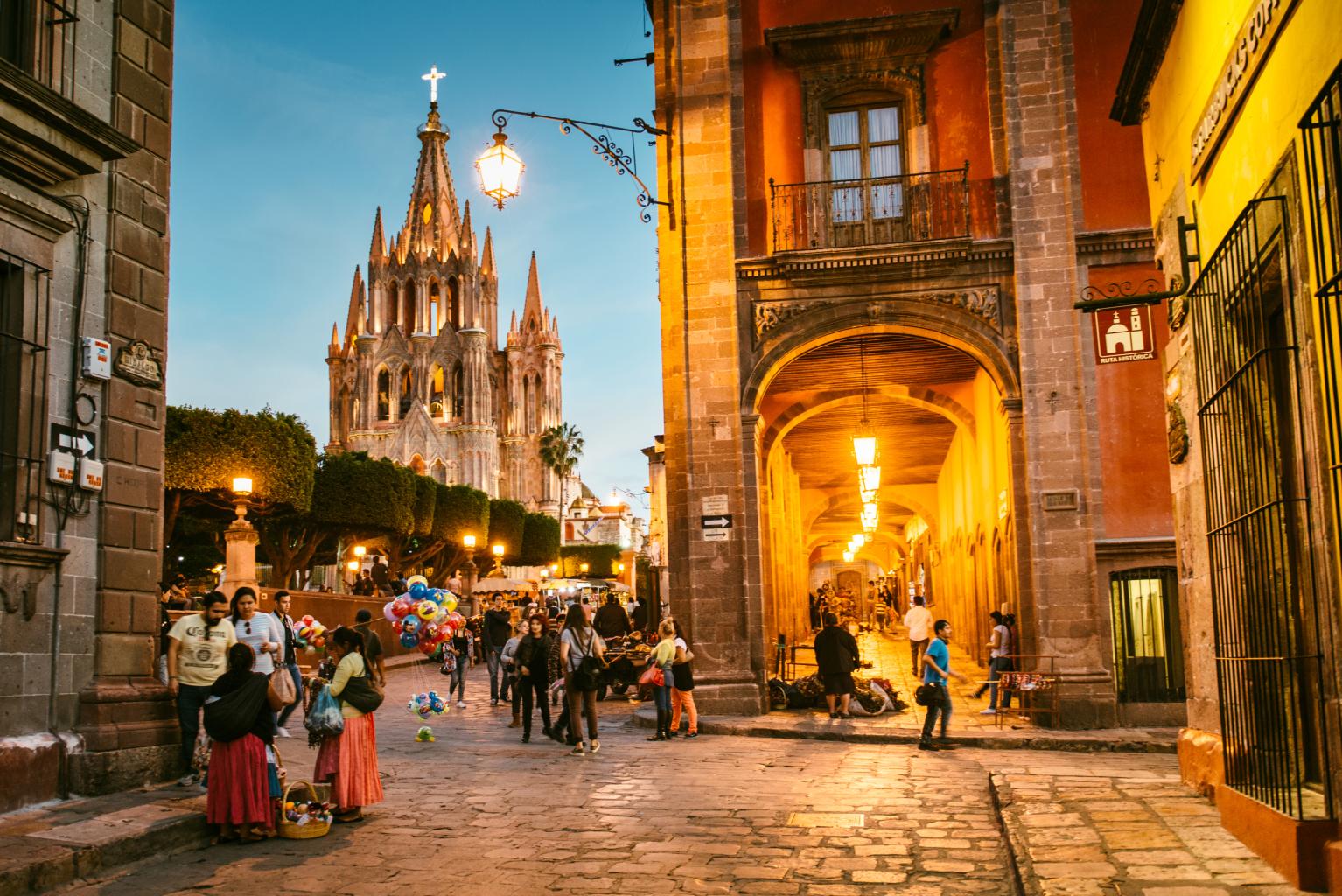 Evening in the town square